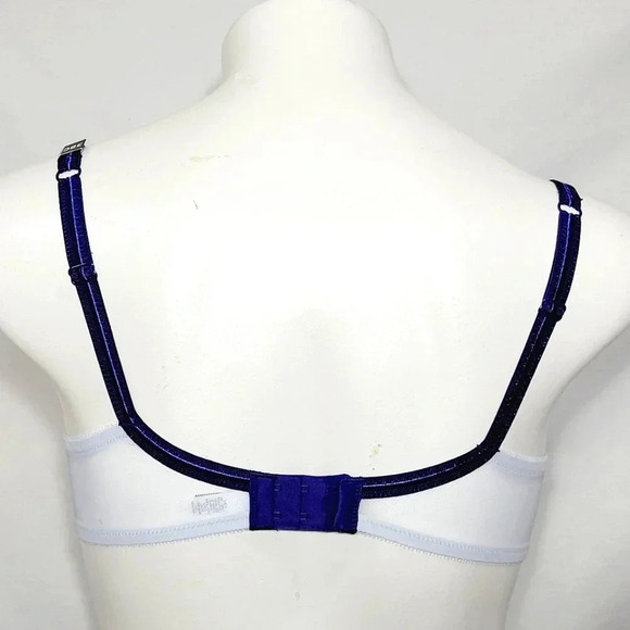 34C Paramour 115009 Ellie Demi‎ Unlined Lace Underwire Bra Blue Blossoms NWT - Picture 4 of 11